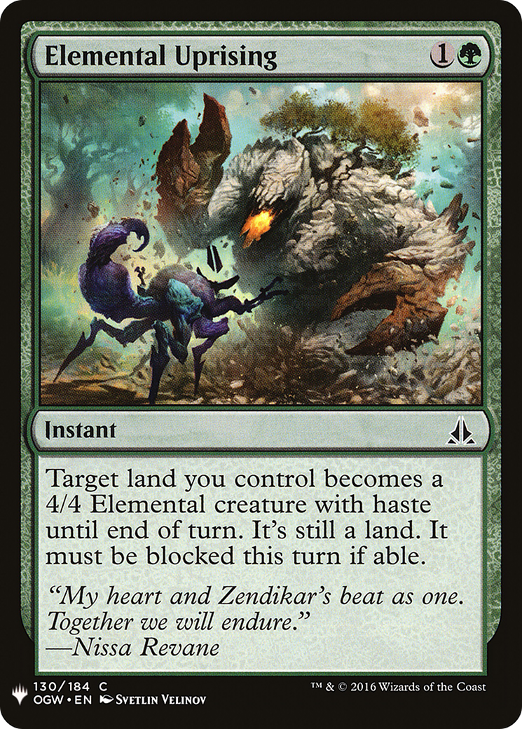 Elemental Uprising |  (OGW-130) [The List]