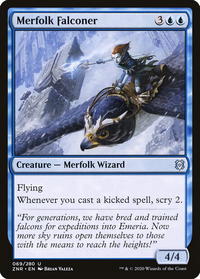 Merfolk Falconer 69/280 (Zendikar Rising)  - Foil
