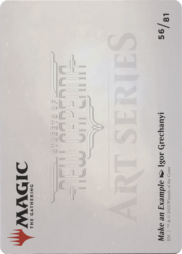 Make an Example // Make an Example (ASNC-056) - New Capenna Art Series (Borderless) Foil