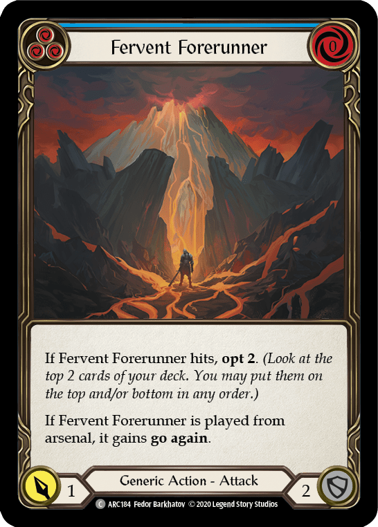 Fervent Forerunner (Blue) [U-ARC184] (Arcane Rising Unlimited)  Unlimited Normal