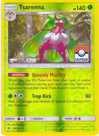 Tsareena (League Challenge) [2nd Place] 20/149 - League & Championship Cards Reverse Holofoil