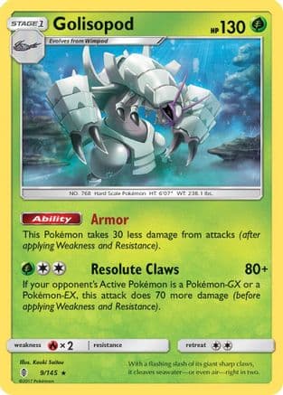 Golisopod 9/145 - SM  Guardians Rising Reverse Holofoil