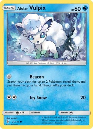 Alolan Vulpix 021  SM  Guardians Rising - Common