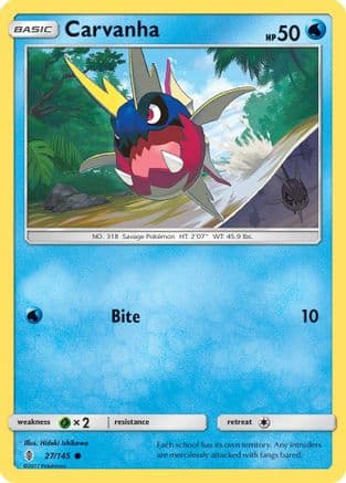 Carvanha 27/145 - SM  Guardians Rising Reverse Holofoil