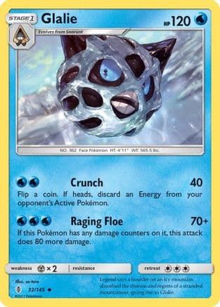Glalie 32/145 - SM  Guardians Rising Reverse Holofoil