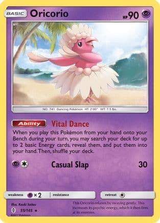 Oricorio 55/145 - SM  Guardians Rising Reverse Holofoil