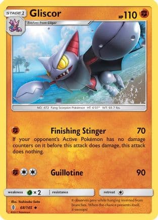 Gliscor  - Reverse Holofoil SM  Guardians Rising - Uncommon