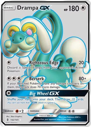 Drampa GX (Full Art) 142/145 - SM  Guardians Rising Holofoil