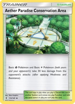 Aether Paradise Conservation Area 116/145 - SM  Guardians Rising Reverse Holofoil