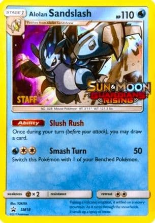 Alolan Sandslash SM18 (Prerelease) [Staff] SM18- SM Promos Holofoil