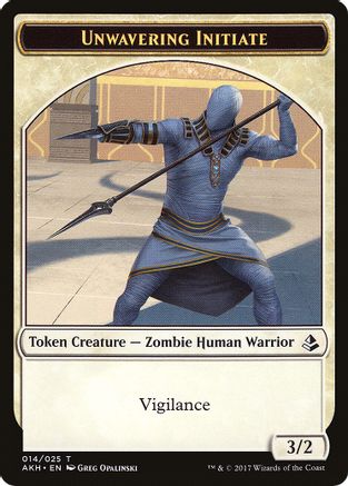 Unwavering Initiate // Wurm Double-Sided Token |  (14 // 24) [Amonkhet]