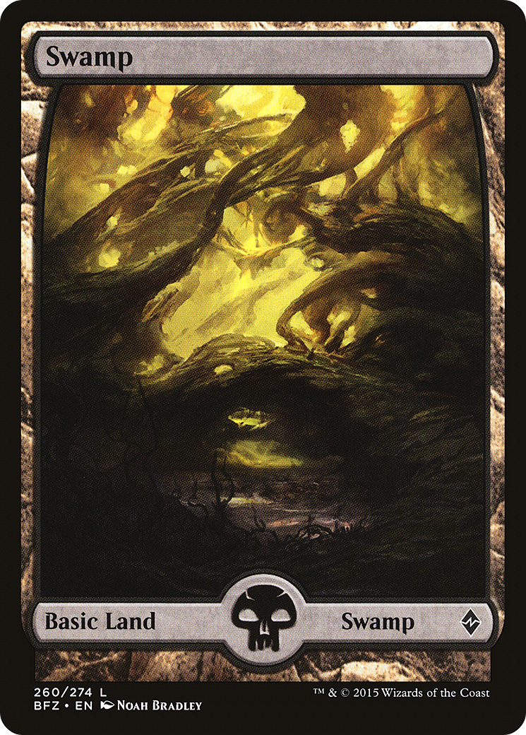 Swamp (260) (Full Art) [Battle for Zendikar] Foil