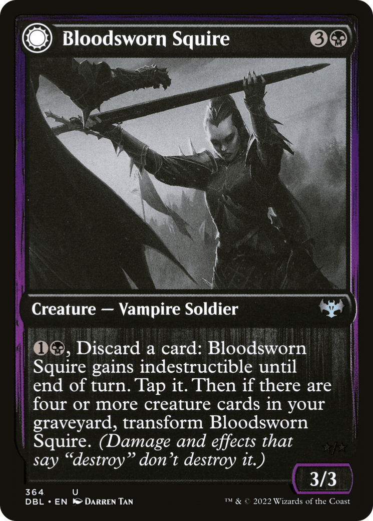 Bloodsworn Squire // Bloodsworn Knight [Innistrad: Double Feature] Foil