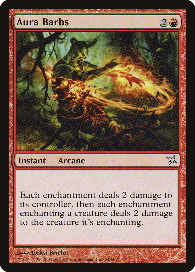 Aura Barbs [Betrayers of Kamigawa] Foil
