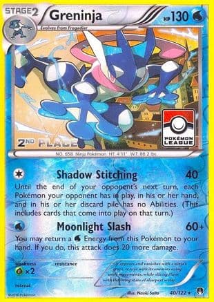 Greninja (League) [2nd Place] 40/122 - League & Championship Cards Reverse Holofoil