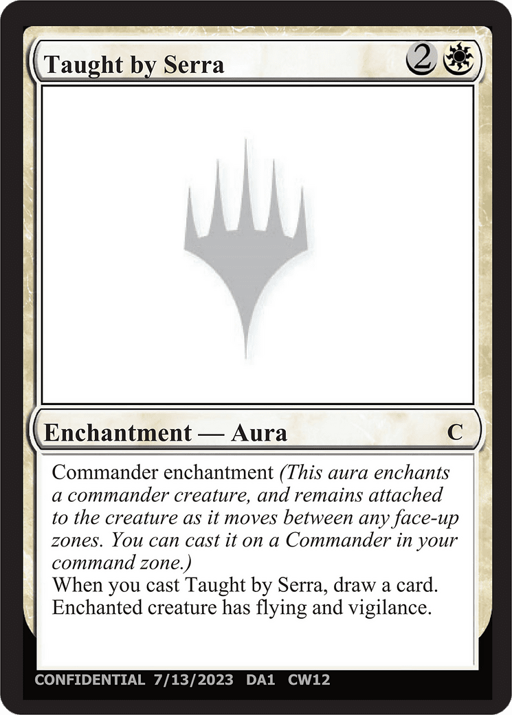 Taught by Serra (DA1-CW12) - Unknown Event