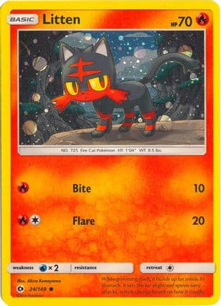Litten (Cosmos Holo) 024/149 - Miscellaneous Cards & Products Holofoil
