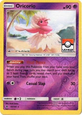 Oricorio (League Challenge) [2nd Place] 55/145 - League & Championship Cards Reverse Holofoil