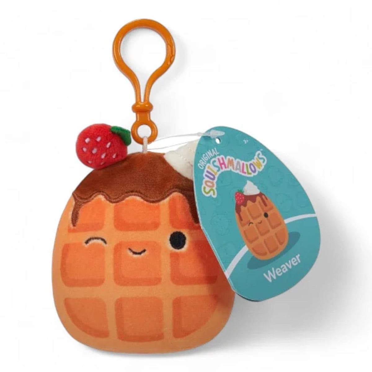 Squishmallows | 3.5" Clip On | Weaver The Waffle