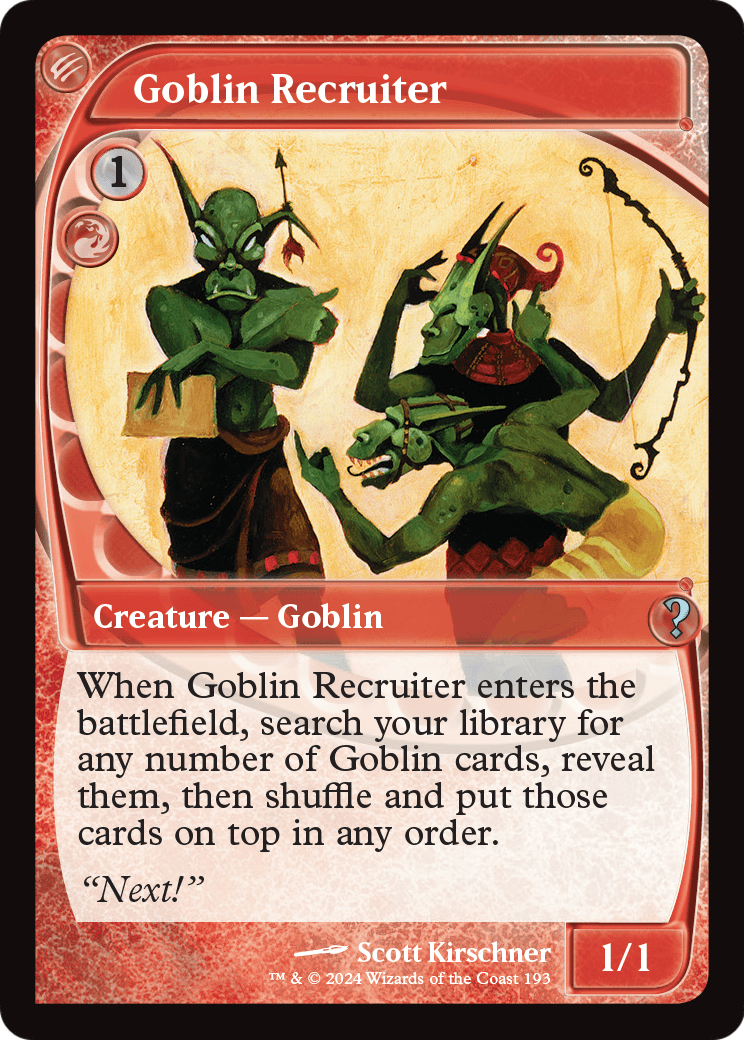 Goblin Recruiter (Future Sight) [Mystery Booster 2] Foil