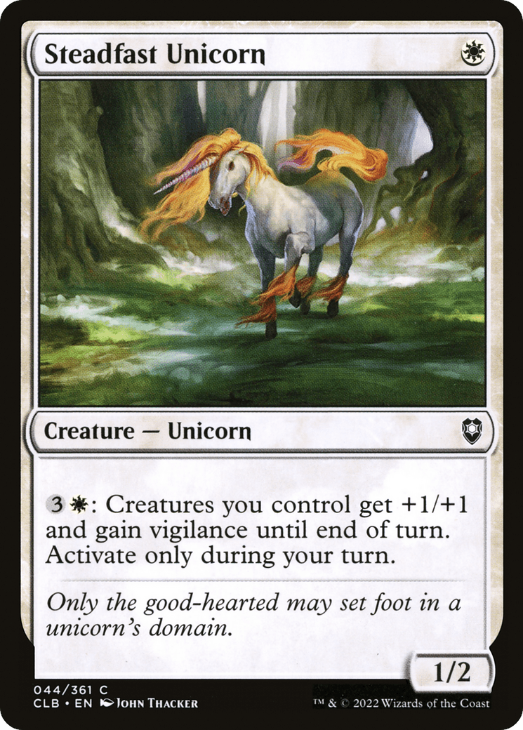 Steadfast Unicorn [Commander Legends: Battle for Baldur's Gate] Foil
