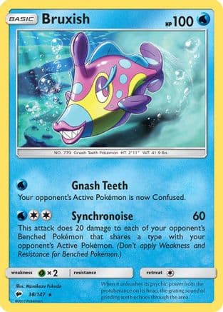 Bruxish - SM  Burning Shadows Reverse Holofoil
