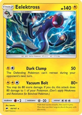 Eelektross 46/147 - SM  Burning Shadows Reverse Holofoil