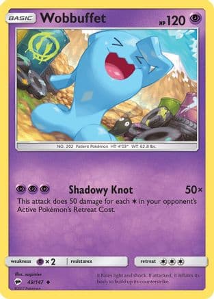 Wobbuffet 049/147 - SM  Burning Shadows Reverse Holofoil