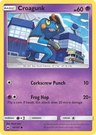 Croagunk 054/147 - SM  Burning Shadows