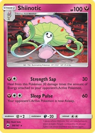 Shiinotic 098/147 - SM  Burning Shadows Reverse Holofoil
