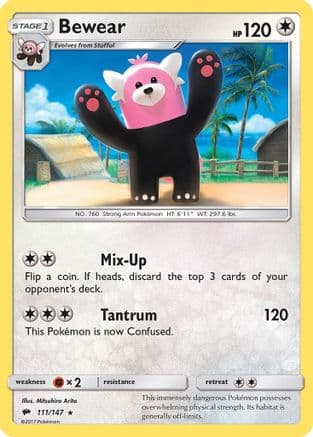 Bewear - SM  Burning Shadows Reverse Holofoil