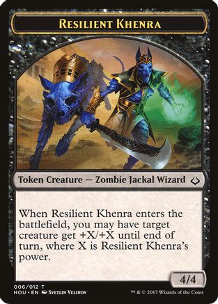 Resilient Khenra // Cat Double-Sided Token |  (6 // 16) [Hour of Devastation]