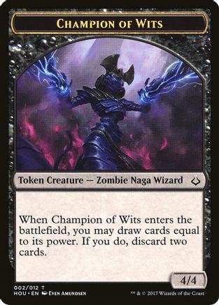 Champion of Wits // Warrior Double-Sided Token |  (2 // 17) [Hour of Devastation]