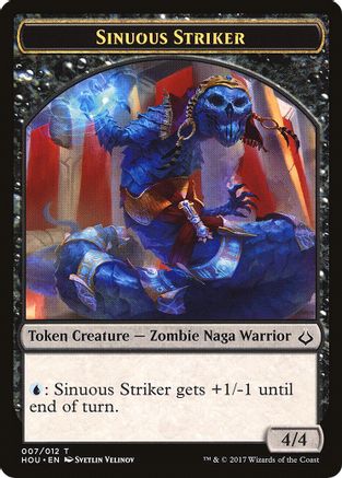 Sinuous Striker // Zombie Double-Sided Token |  (7 // 20) [Hour of Devastation]