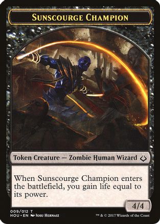 Sunscourge Champion // Zombie Double-Sided Token |  (9 // 20) [Hour of Devastation]