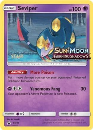 Seviper SM46 (Prerelease) [Staff] SM46- SM Promos Holofoil