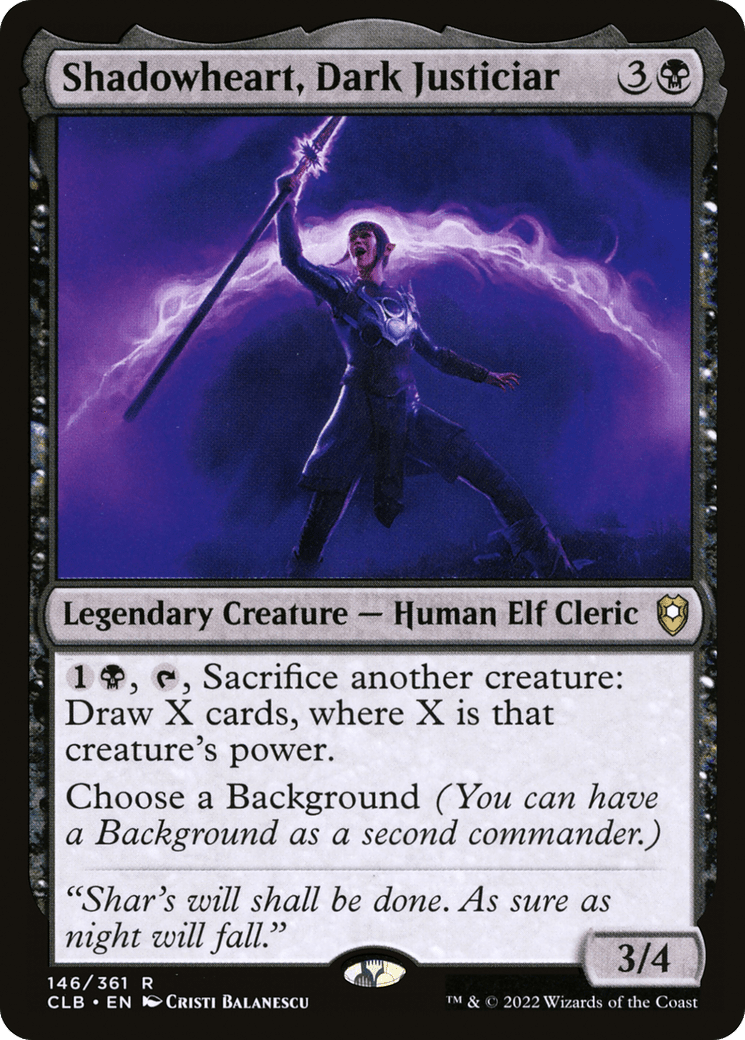 Shadowheart, Dark Justiciar [Commander Legends: Battle for Baldur's Gate]