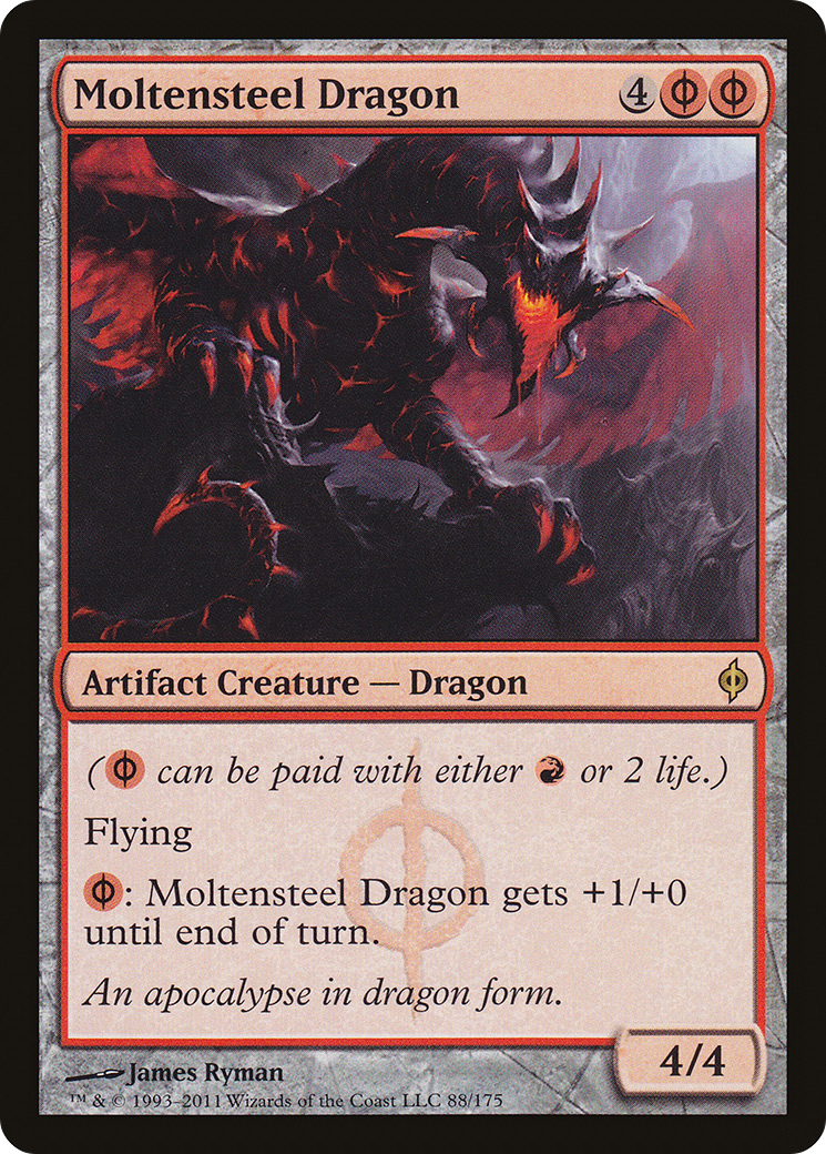Moltensteel Dragon [New Phyrexia] Foil