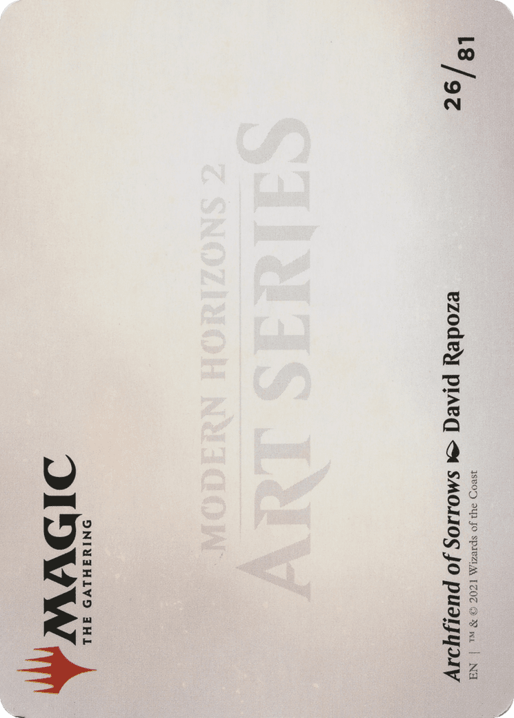 Archfiend of Sorrows // Archfiend of Sorrows (AMH2-026) - Modern Horizons 2 Art Series (Borderless)