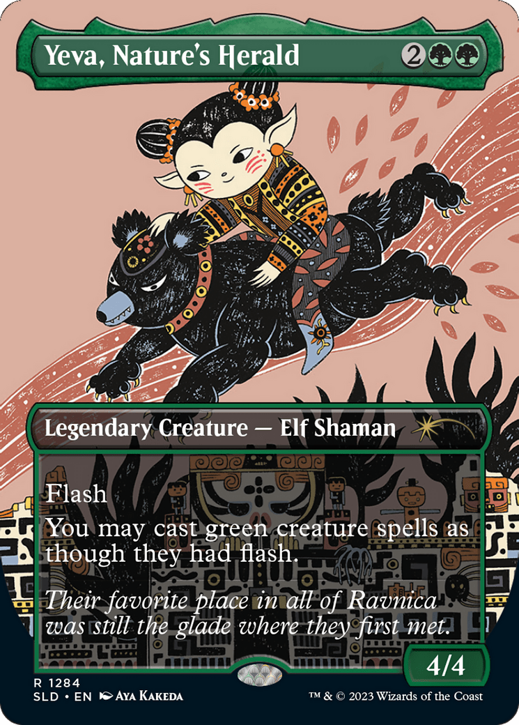 Yeva, Nature's Herald (Borderless) [Secret Lair Drop Series] Foil