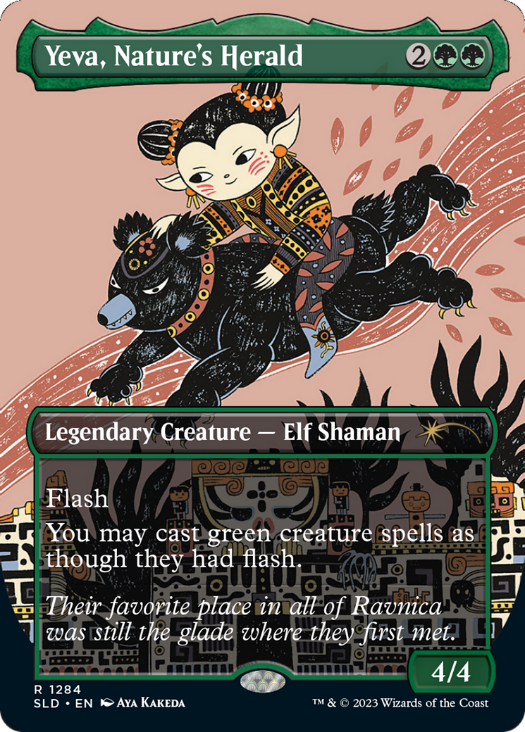 Yeva, Nature's Herald (Borderless) [Secret Lair Drop Series] Foil