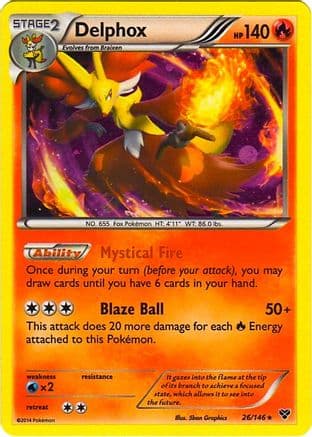 Delphox (Cosmos Holo) 26/146 - Blister Exclusives Holofoil