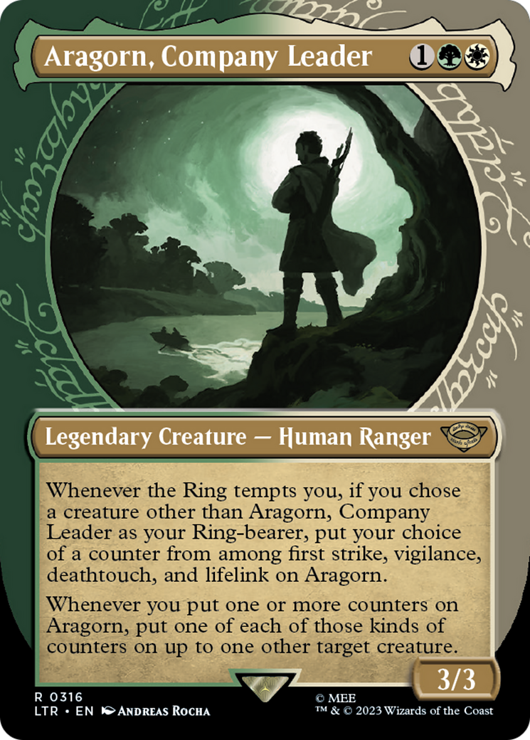 Aragorn, Company Leader (Showcase Ring Frame) [The Lord of the Rings: Tales of Middle-Earth] Foil