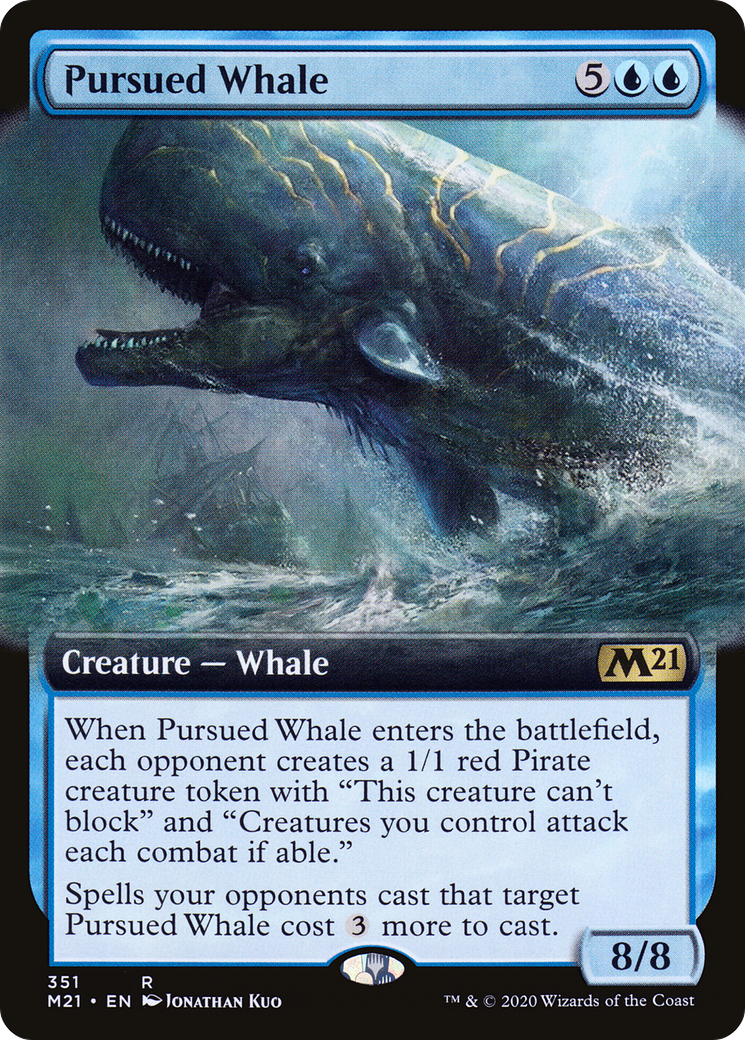 Pursued Whale (Extended Art) [Core Set 2021] Foil