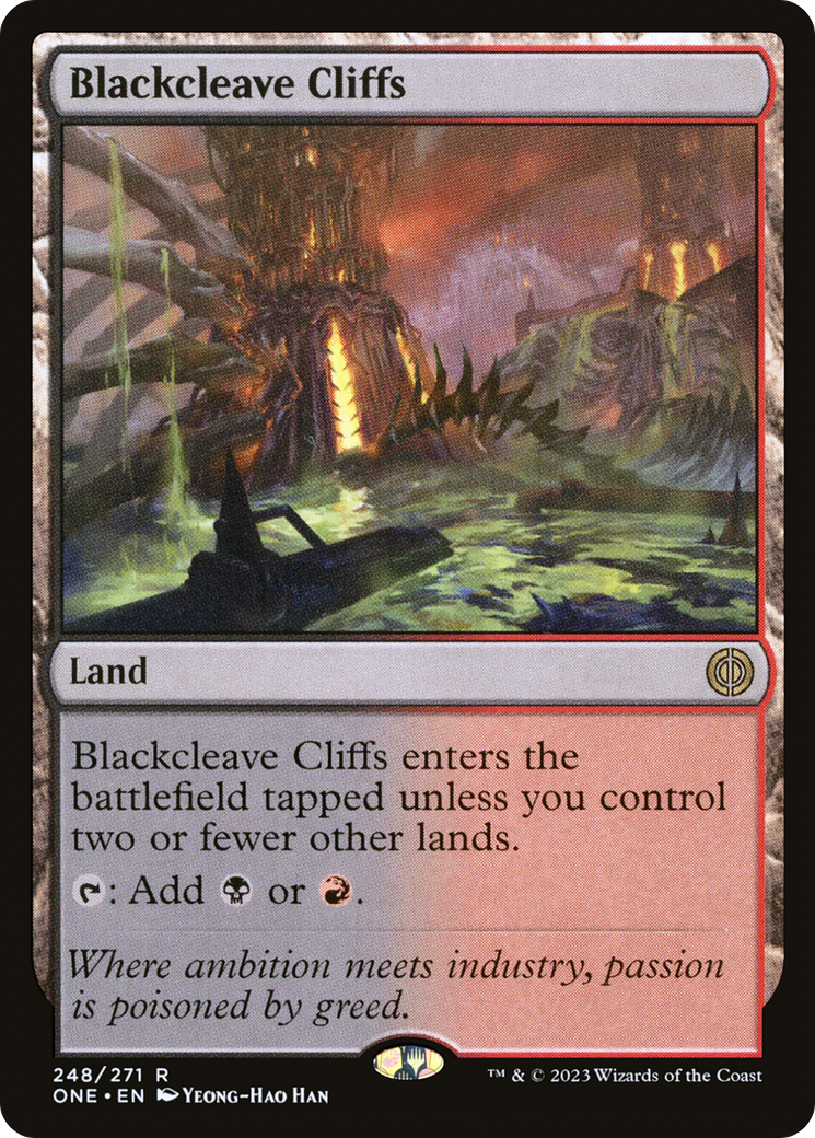Blackcleave Cliffs [Phyrexia: All Will Be One] Foil