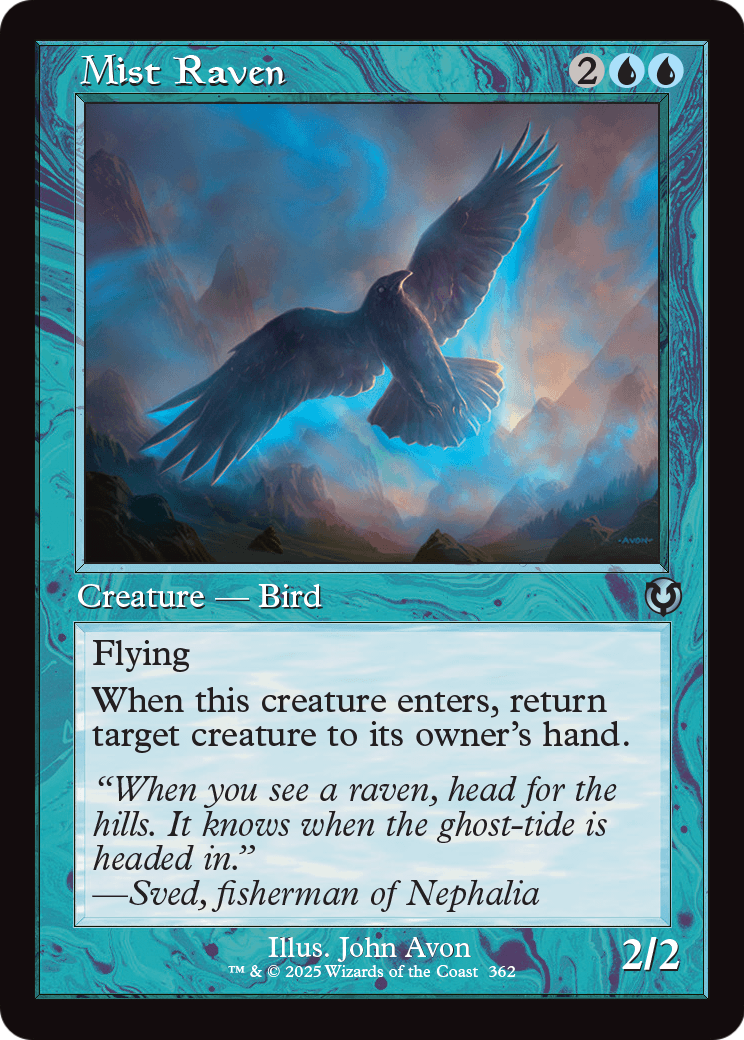 Mist Raven (Retro Frame) (-362) [Innistrad Remastered]  Foil