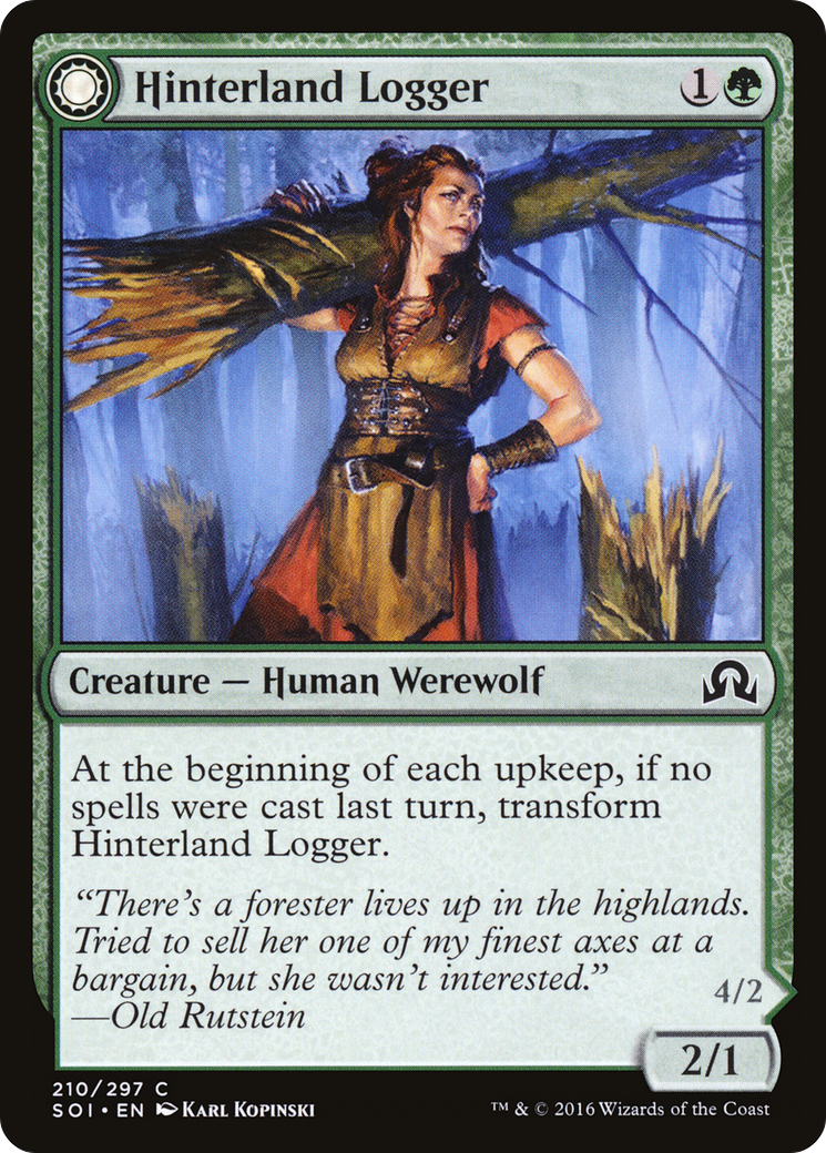 Hinterland Logger // Timber Shredder [Shadows over Innistrad] Foil