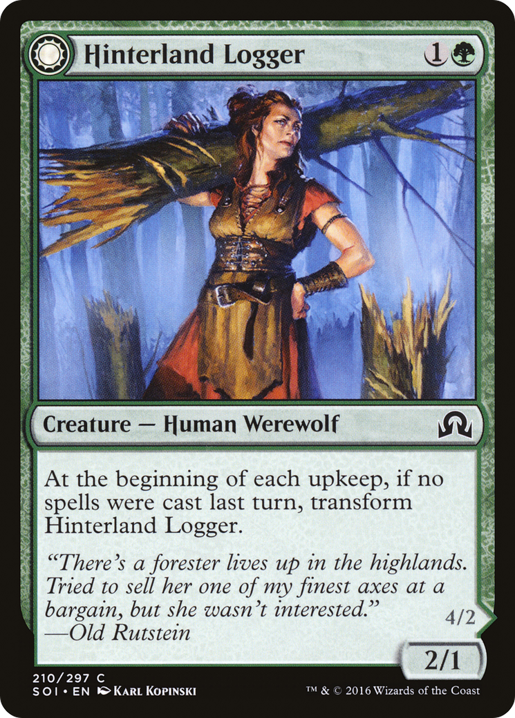 Hinterland Logger // Timber Shredder [Shadows over Innistrad] Foil