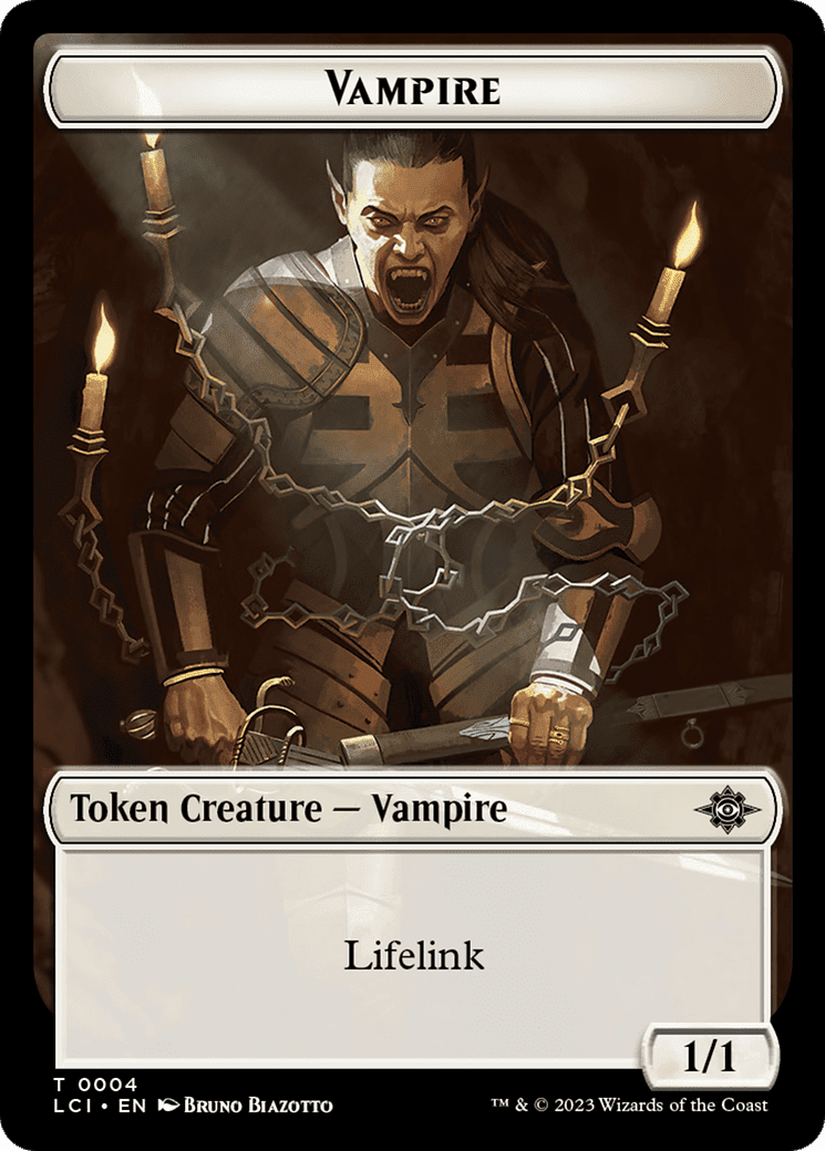 Bat // Vampire (0004) Double-Sided Token [The Lost Caverns of Ixalan Commander Tokens] Foil