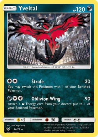 Yveltal (54/73) [Sun & Moon: Shining Legends] Reverse Holofoil